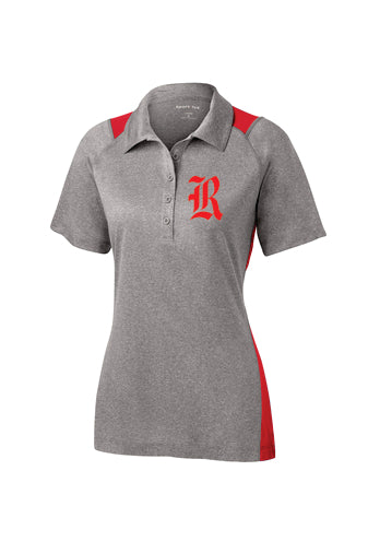 Sport-Tek® Ladies Heather Colorblock Contender™ Polo (Old English R)