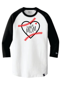 New Era® Heritage Blend 3/4-Sleeve Baseball Raglan Tee (Baseball Mom)
