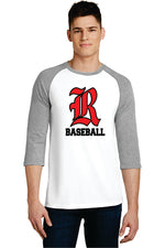 Load image into Gallery viewer, District ® Very Important Tee ® 3/4-Sleeve Raglan (Old English R)
