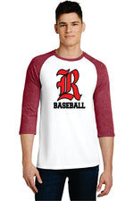 Load image into Gallery viewer, District ® Very Important Tee ® 3/4-Sleeve Raglan (Old English R)
