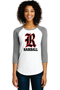 District ® Women’s Fitted Very Important Tee ® 3/4-Sleeve Raglan (Old English R)