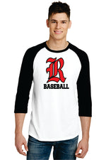 Load image into Gallery viewer, District ® Very Important Tee ® 3/4-Sleeve Raglan (Old English R)
