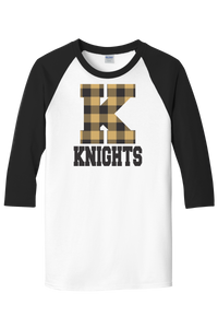 Kenwood Knights 3/4 Buffalo Plaid Raglan