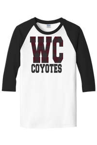West Creek Coyotes 3/4 Buffalo Plaid Raglan